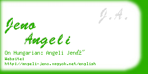 jeno angeli business card